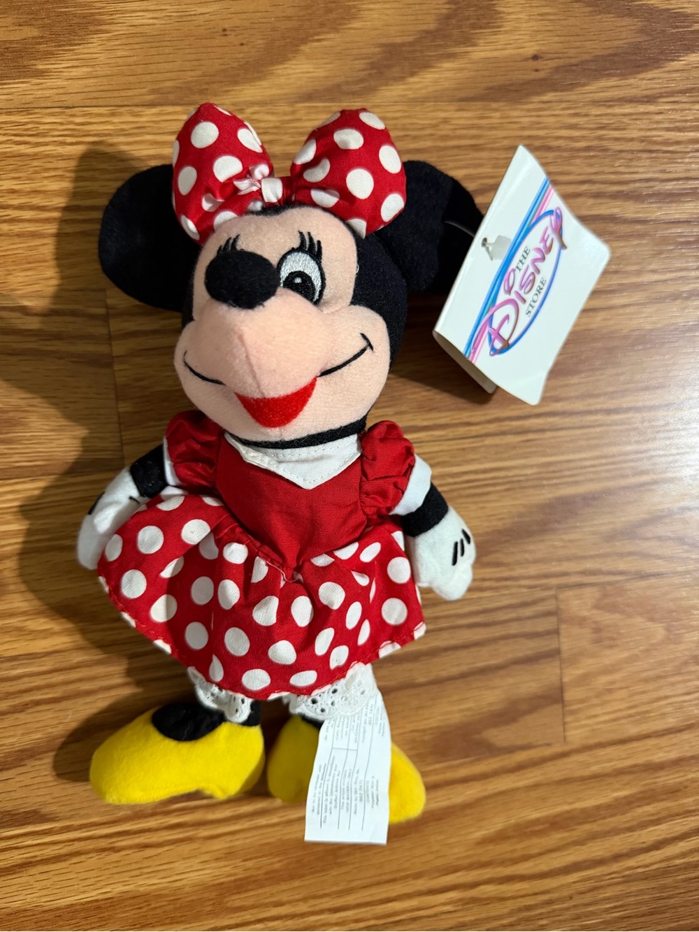 Vintage Disney Store Minnie Mouse Beanbag Plush 8-Inch New With Tags